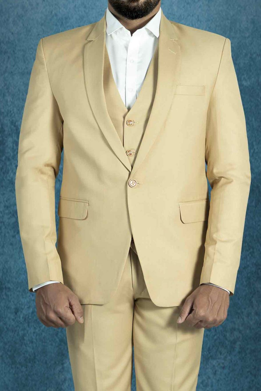 Polyster Sand beige 3Pc Suit