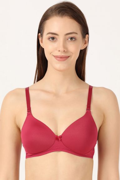 Women's Wire free Padded Microfiber Nylon Elastane Stretch Full Coverage  Multiway Styling T-Shirt Bra with Magic Under Cup - Anemone