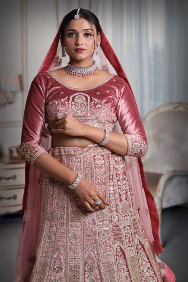 Pink Color Lehenga Choli With Dupatta Golden Patti Work – Bollywood Wardrobe