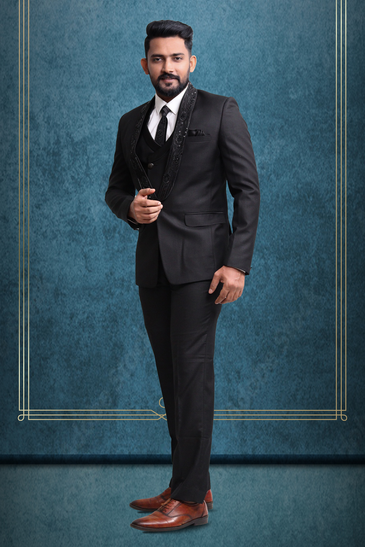 Black Sumptuous Event & Party Suit