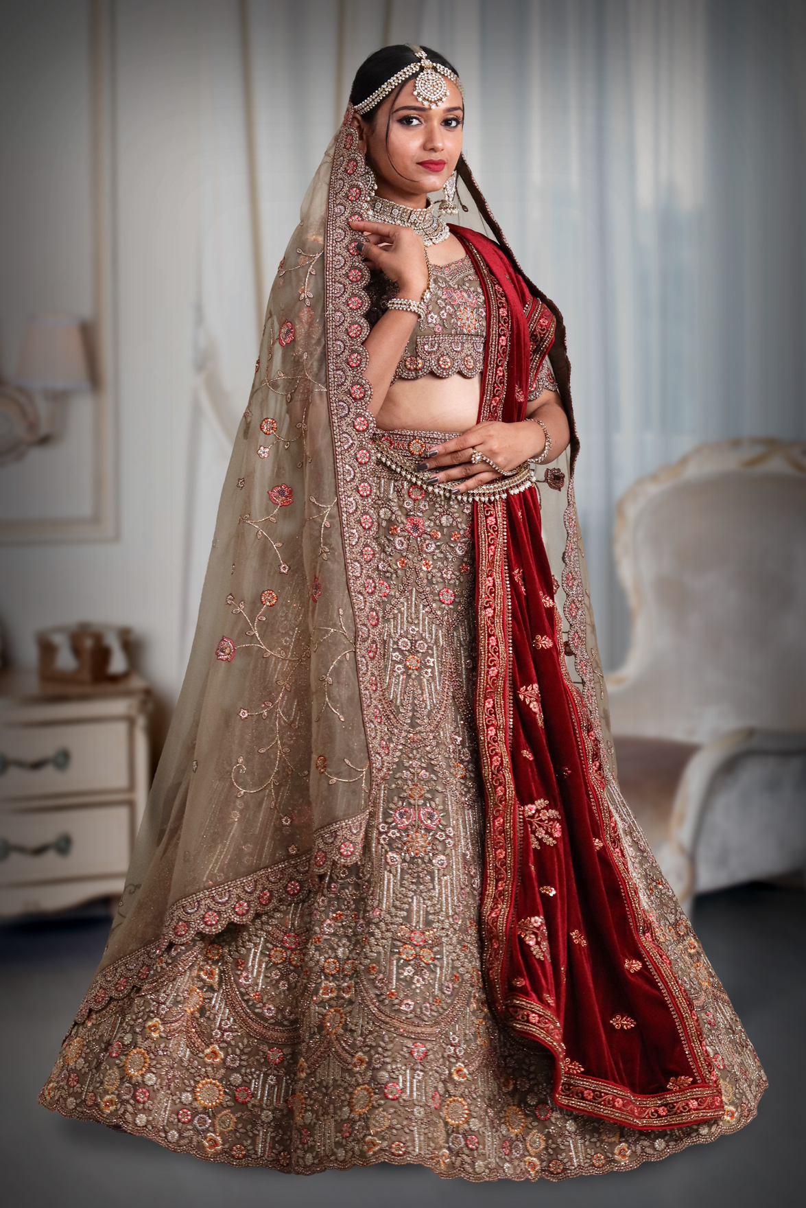 Designer Wedding Wear Breezy Blue Lehenga With Baby Pink Colour Choli at  Best Price in Surat | Colour Trendz