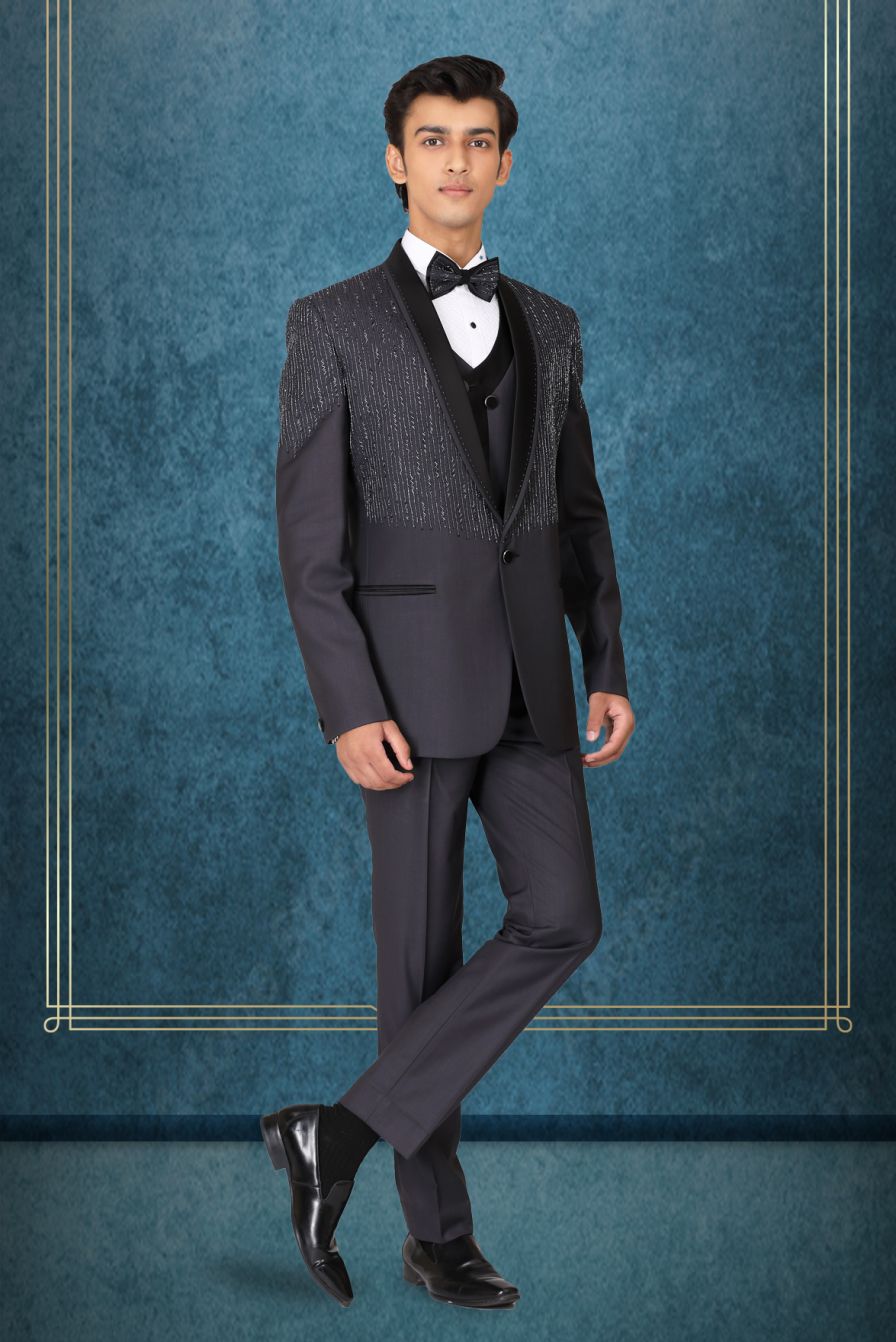 Charcoal Grey Breathtaking Event & Party Suit