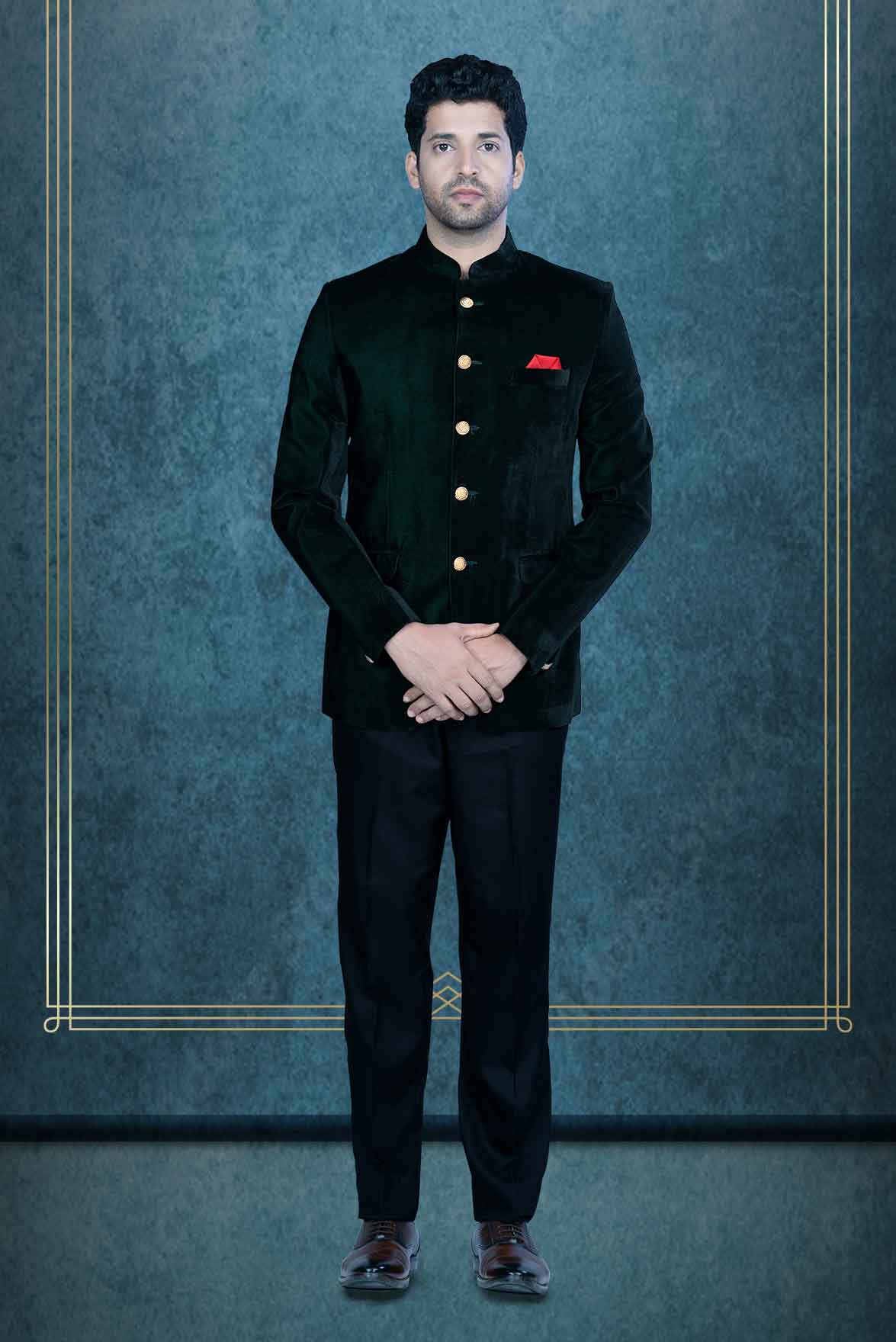 Olive green jodhpuri store suit