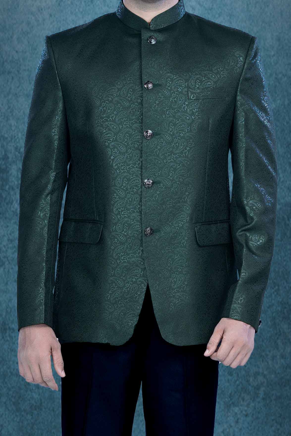 Dark green clearance jodhpuri suit