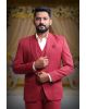 3 Piece Imported Fabric Reddish  Suit