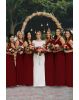 Maroon Georgette Gown