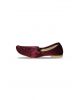 Dark Maroon mojari in silky jacquard fabric