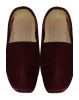 Dark Maroon mojari in silky jacquard fabric