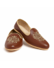 Classic Brown Leather Embroidered Ethnic Jutti