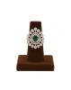Emerald Green Teardrop Statement Ring