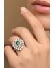 Emerald Green Teardrop Statement Ring