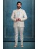 Men’s Ivory White Designer Indo-Western Sherwani Jacket