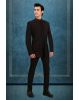 Men’s Deep Purple Indo-Western Jodhpuri Suit with Hand-Embellished Bead & Sequin Detailing