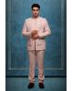 Men’s Blush Pink Bandhgala Suit with Crystal Embellishments