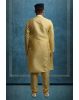 Mustard Kurta Pyjama in Blended Fabric