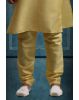 Mustard Kurta Pyjama in Blended Fabric