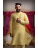 Mustard Kurta Pyjama in Blended Fabric