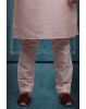 Peach Kurta Pyjama in Blended Fabric