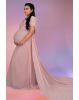 Baby pink overlap A-Line gown