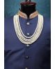 White Pearl Classic Mala With Five Layer Detailing