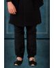 Black Silky Jacquard Sherwani