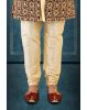 Dark Maroon And Fone Jacquard Sherwani
