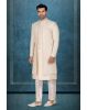 Off-White, Cream And Gold Fascinating Jacket Sherwani