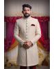 Cream And Gold Suave Classic Sherwani