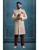 Cream And Gold Suave Classic Sherwani