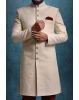 Cream And Gold Suave Classic Sherwani