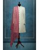 Dark Pink Grooms Shawl With  Heavy Detailed Threadwork
