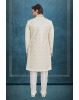 Royal Cream And Gold Embroidered  Sherwani