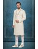 Elegant Ivory Sherwani With Golden Embroidery