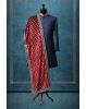 Red Heavy Threadworked Grooms Shawl