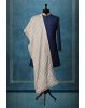 White Heavy Threadworked Grooms Shawl With Uniform Deatiling All Over The Body