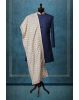 Ivory White Elegant Grooms Shawl With Golden Threadwork Details