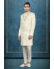 Cream/off-White Sherwani With Intricate Embroidery