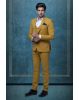 3 Pcs Suiting In Mustard Yellow 3Pc Suit