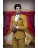 3 Pcs Suiting In Mustard Yellow 3Pc Suit