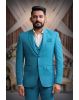 3 Piece Imported Fabric Blue Suit