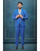 3 Piece Imported Fabric Royal Blue Suit