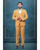 3 Piece Imported Fabric Burnt Orange Suit