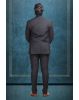 Classic Black Three-Piece Suit with Notch Lapel Blazer