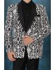 Black And White Embroidered Regal Blazer