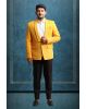 Yellow Lucknowi Fabric Blazer