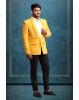 Yellow Lucknowi Fabric Blazer