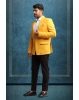 Yellow Lucknowi Fabric Blazer