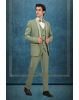 Elegant Sage Green Color And its Regal, Formal Styling With The Embroidered Lapel Suit