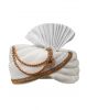 Pure White Classic Turban With Golden Border Embellishment