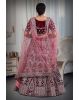 Wine  beds & embroidery heavy design lehenga